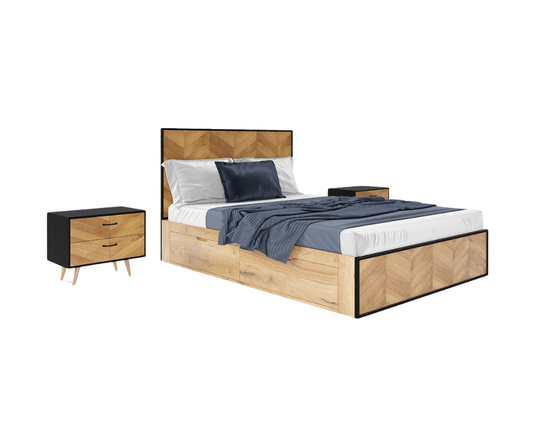 Serene Bed With Bedside Table | Bedroom Set