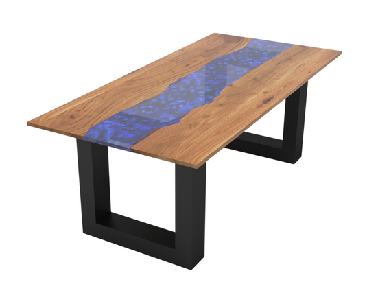 Marlowe Solid Wood Epoxy Dining Table