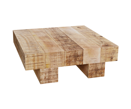 Mellifluous Solid Wood Rustic Coffee Table