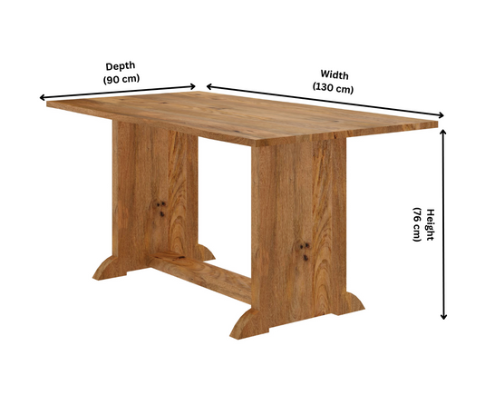 Svelte Solid Wood Dining Table