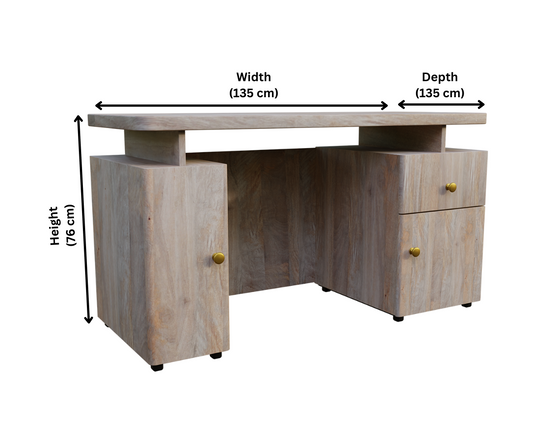 wooden computer desk - Dimensions