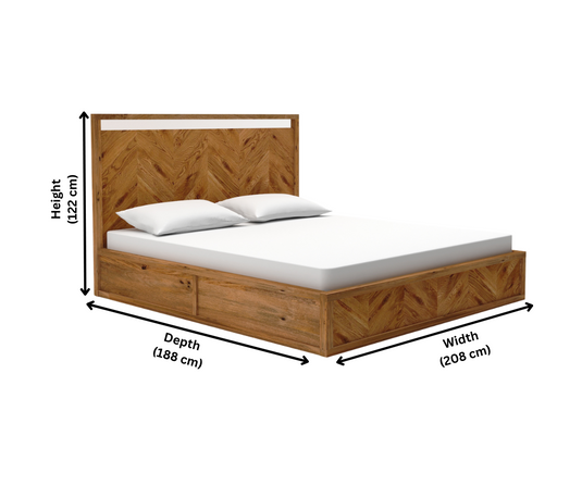 Riva Rustic Wooden Bed Set | Bedroom Furniture