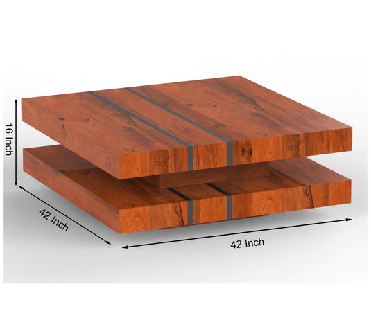Arbora Luxury Solid Wood Square Coffee Table
