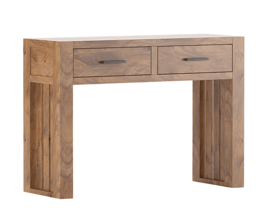 Aurorium Solid Wood 2 Drawer Console Table