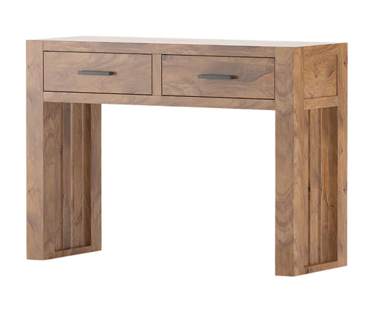 Aurorium Solid Wood 2 Drawer Console Table