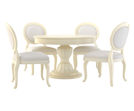 Azylo Luxury Solid Wood Round Dining Set