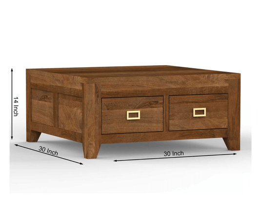 Lift Top Coffee Table with Storage | Wooden Square Coffee Table | Dimension