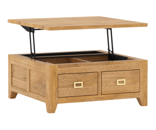Caledonia Lift Top Coffee Table with Storage