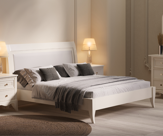 Celestial White Bed | Solid Wood