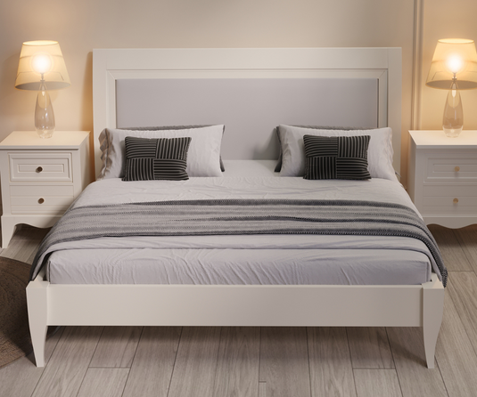 Celestial White Bed | Solid Wood