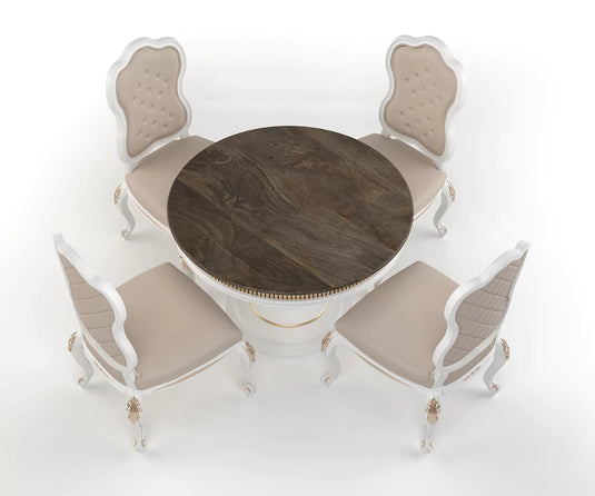 Celestiva Luxury Solid Wood Round Dining Set