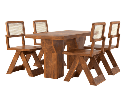 Felvian Solid Wood Dining Table Set