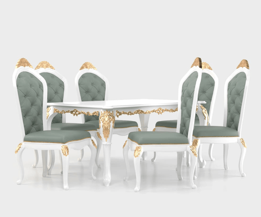 Exquisite Solid Wood Luxury Dining Set
