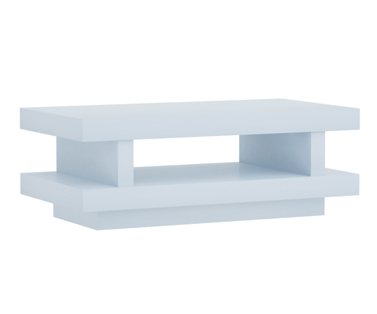 Incometra Solid Wood White Coffee Table