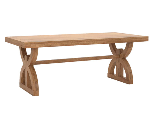 Nexlan Wooden Dining Table for 6, Mocha Finish.