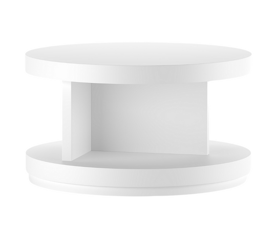 Opal Frost White Round Coffee Table