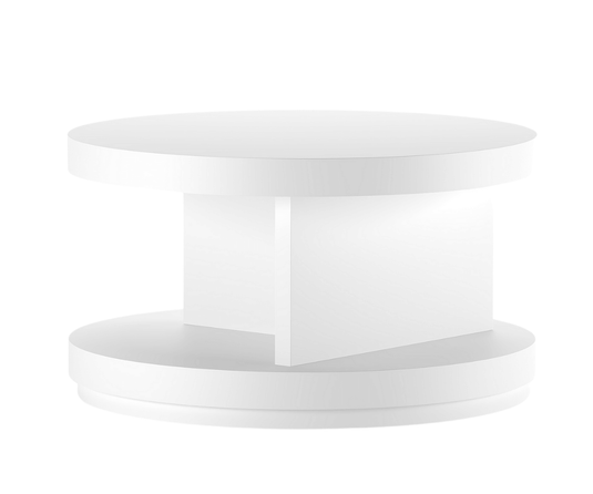 Opal Frost White Round Coffee Table