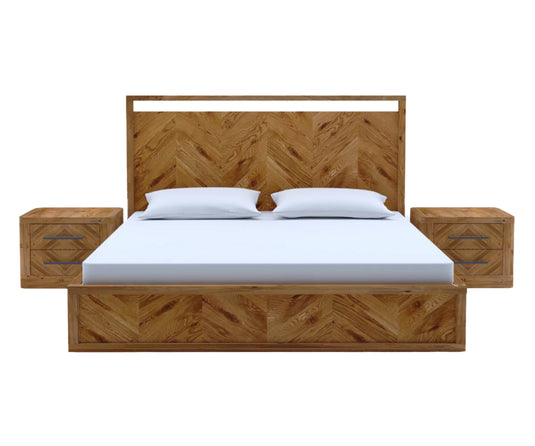 Riva Rustic Wooden Bedroom Set