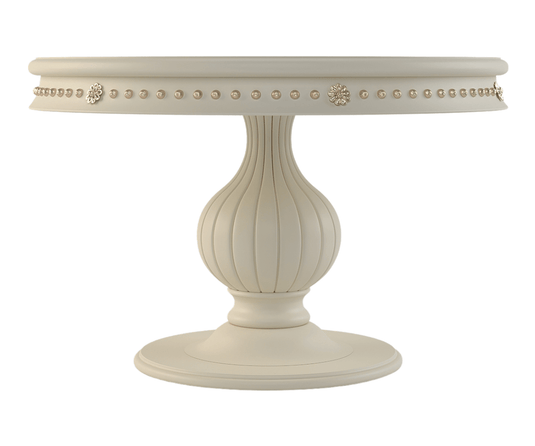 Ryvox Luxury Solid Wood Beige Round Dining Table