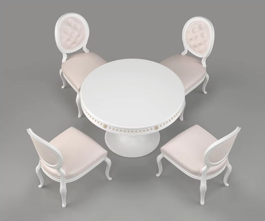 Ryvox Luxury Solid Wood Round Dining Set