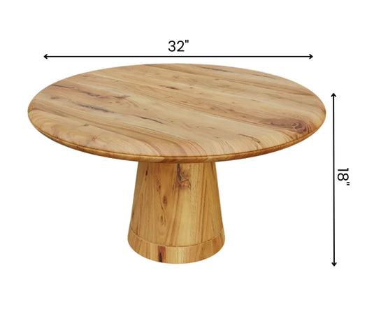 Selene Solid Wood Round Coffee Table