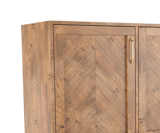 Thyxel Solid Wood 4 Door Sideboard Cabinet