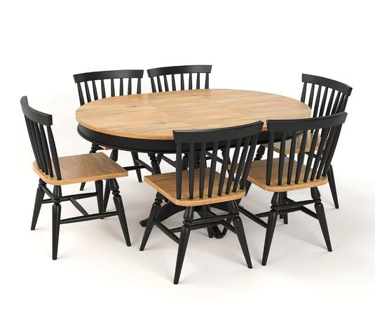 Trivex Round Extendable Dining Set 4 to 6 Seater, Isometric Top View.