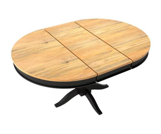 Trivex Round Extendable Dining Table 4 to 6 Seater, Extendable View.