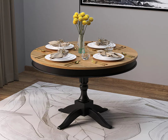 Trivex Round Extendable Dining Table - 4 to 6 Seater, Interior View.