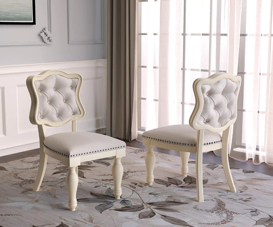 Velostine Dining Chairs Set of 2 - Solid Wood + Upholstery - Interior