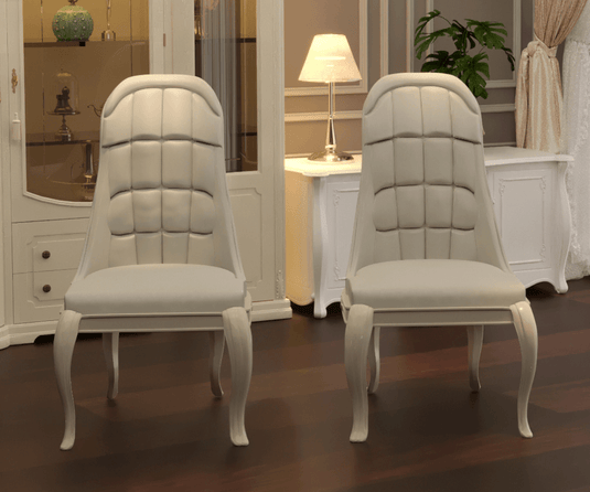 Vexal Luxury High Back Upholstered Dining Chair Set of 2