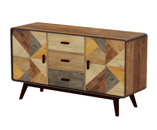 Vintage Solid Wood Modern Sideboard Cabinet