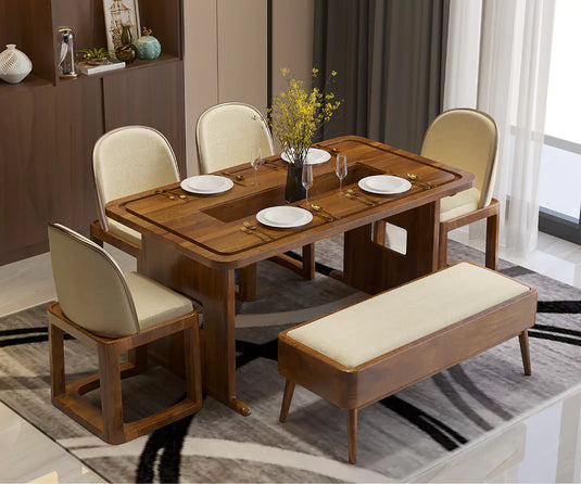 Vornax Dining Table with 4 Chairs and Bench - Interior Image