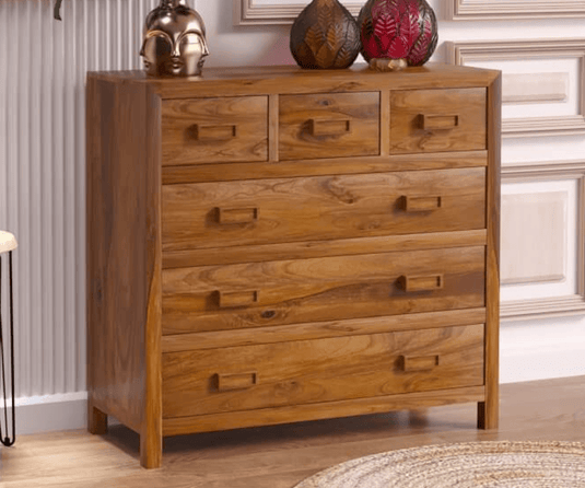 Zephyr Solid Wood Drawer Chest | 6 Drawer Chest