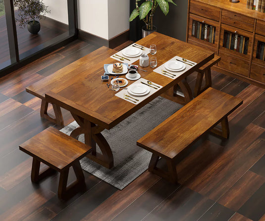 Nexlan Dining Table with Bench Set, Interior View.