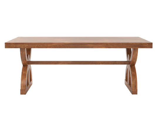 Nexlan Wooden Dining Table for 6, Front View.